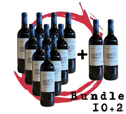 Chateau Saint Aubin Medoc Cru Bourgeois 2015 - Bundle "10+2"