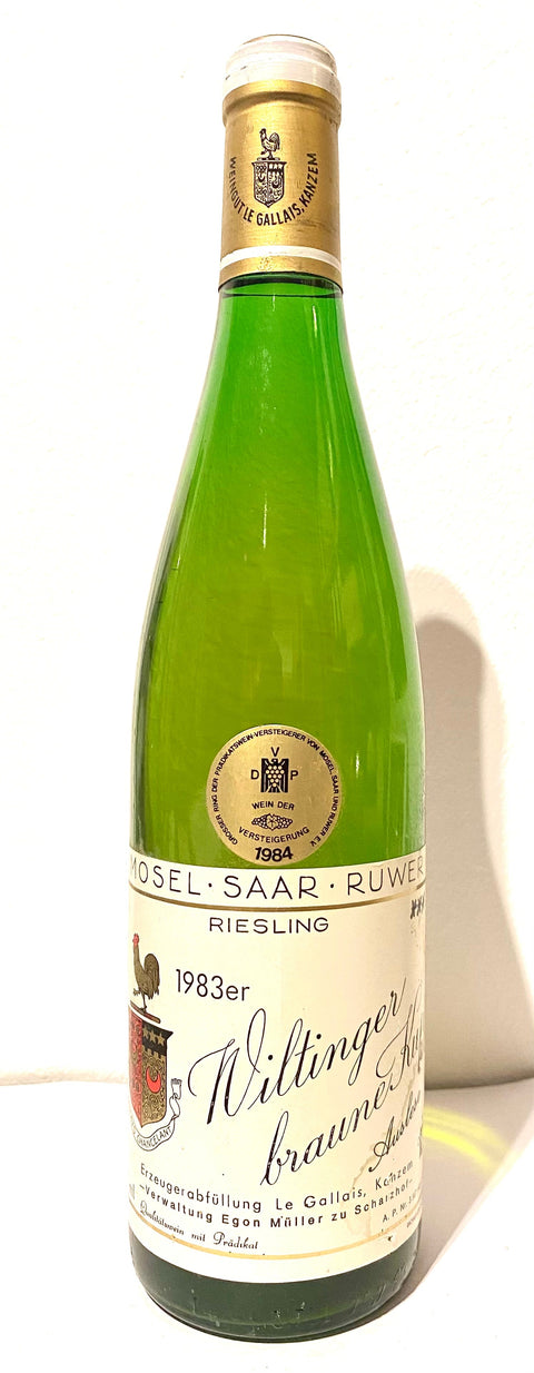 Egon Müller Riesling Auslese Wiltinger braune Kupp 1983 - Versteigerungswein