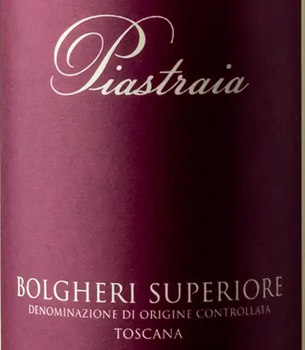 Michele Satta Piastraia Bolgheri Superiore DOC 2019