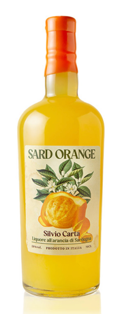 Silvio Carta Srl, Liquore Sard. Orange, 28% vol., 0,7l., Italien Sardinien Likör